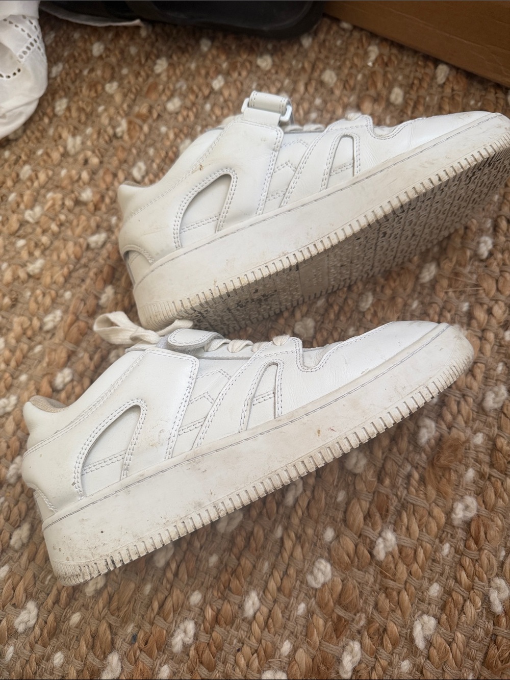 Isabel Marant - Size 40-  White Baps Leathe Velcro Sneakers - Classic Casual Sho